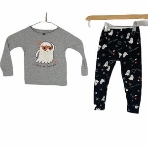Carter’s 2T Halloween matching outfit grey orange